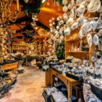 Shop decorated for christmas holidays in vienna