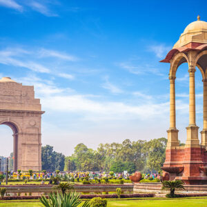 Canopy,And,India,Gate,In,New,Delhi,,India
