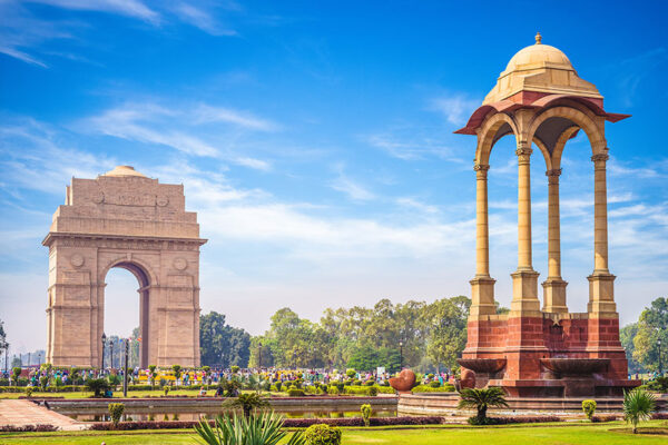 Canopy,And,India,Gate,In,New,Delhi,,India