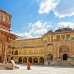 Detail,Of,Decorated,Gateway.,Amber,Fort.,Jaipur,,Rajasthan,,India