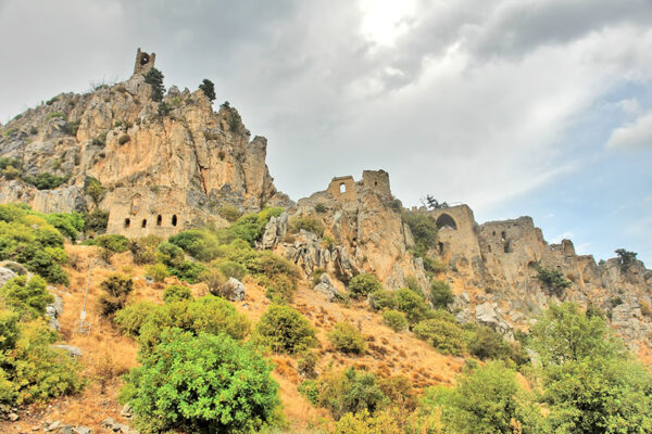 The,Saint,Hilarion,Castle,On,The,Kyrenia,Mountain,Range,,In