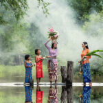 Beautiful,Balinese,Women,In,Traditional,Costumes,,Culture,Of,Bali,Island